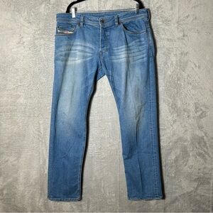 Diesel Industries‎ Safado Jeans Mens 38X32 Blue Button Up Whiskered Stretch Work